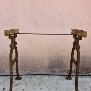 Piètement double table fer
