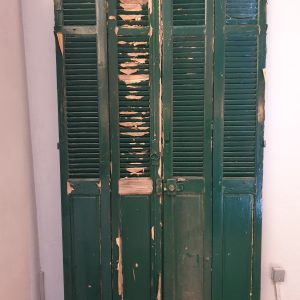 2 volets vert foncé non décapée H219 x L58