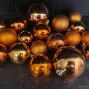 18 Boules de Noël couleur cuivre