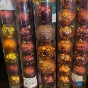 33 boules de Noël ton cuivré