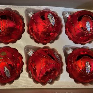 6 boules de Noel rouge