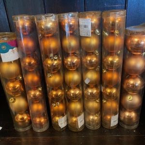 65 boules de Noël unis ton cuivré