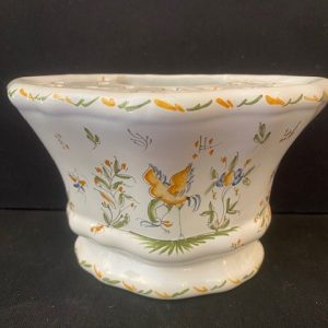 69-Vase pique fleurs mural de Moustier, fait main, H12,5 x LH20 x LB14 x PH14 x PB10,5, Prix 50€