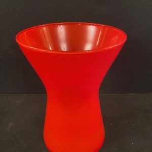 72-Vase rouge en verre, H19,3 x DH14 et DB11,5, Prix 15€
