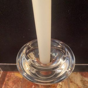 Bougeoir en crystal, H5 x D11