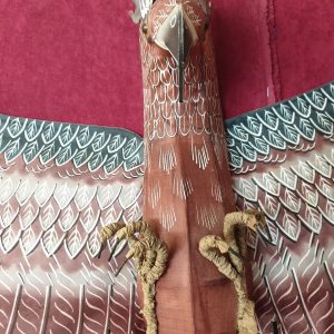 Cerf volant d'aigle de Chine - peinte a la main sur soie