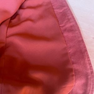 Ensemble peau de pêche brick, fait main, jupes courte et longue, taille 36.38