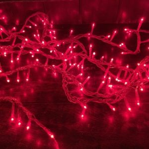 Guirlande électrique lumineuse rouge à 8 fonctions
