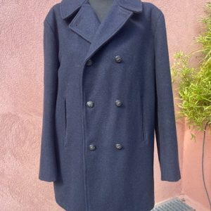 Manteau homme bleu marine GRAND LARGUE en laine