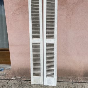 Paire de volets à lames à la française, H220 x L120