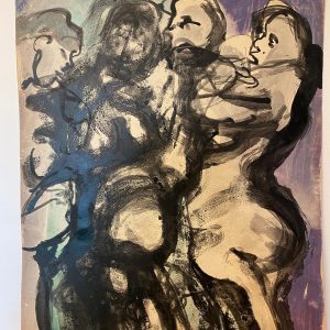 Peinture 4 personages, signé Damiano