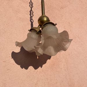 Plafonnier 3 lumieres, fin 19eme