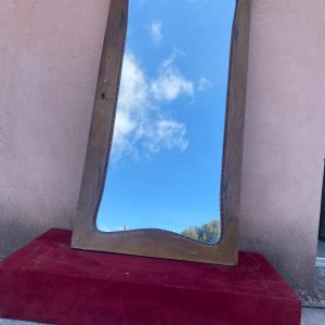 Porte de placard avec miroir en placage noyer