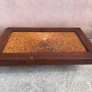 Table basse designer à restorer, manque vitre